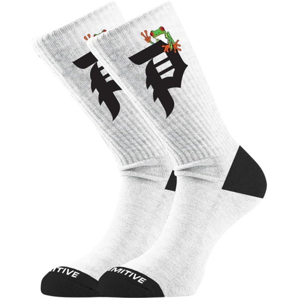 Primitive Skateboarding Dirty P Gamma White Crew Socks - One size fits most