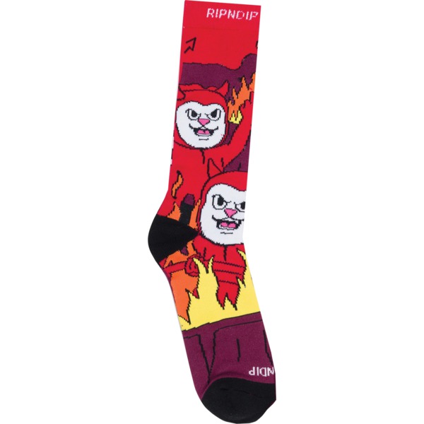 Rip N Dip Heaven on Earth Red Crew Socks - One size fits most