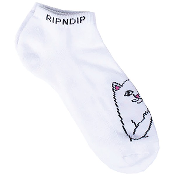 Rip N Dip Lord Nermal White Ankle Socks - One size fits most