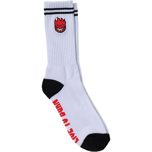 Spitfire Wheels Bighead Fill White / Black / Red Crew Socks - One size fits most Spitfire Wheels Bighead Fill White / Black / Red Crew Socks - One size fits most