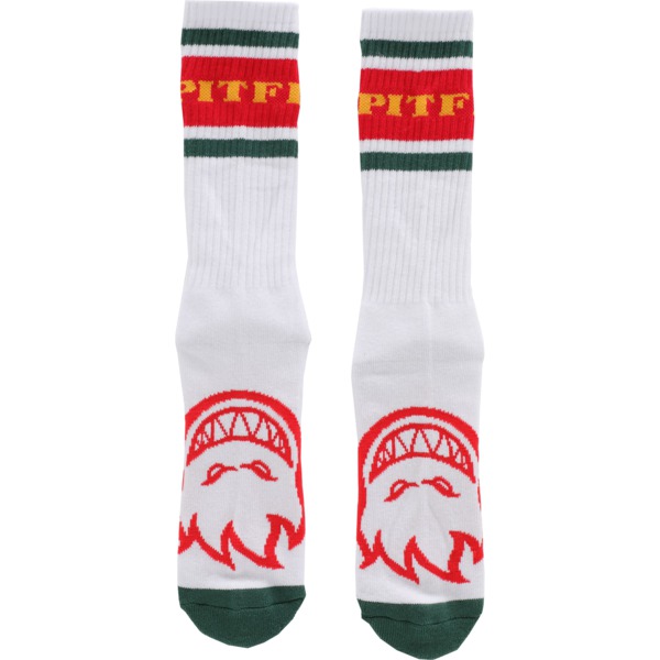 Spitfire Wheels Classic '87 Bighead White / Red / Green / Gold Crew Socks - One Size Fits Most