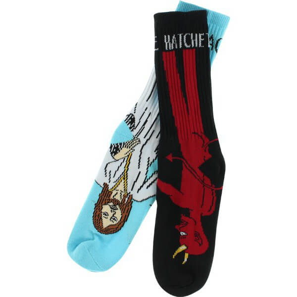 Toy Machine Skateboards Bury The Hatchet Black / Blue Crew Socks - One size fits most