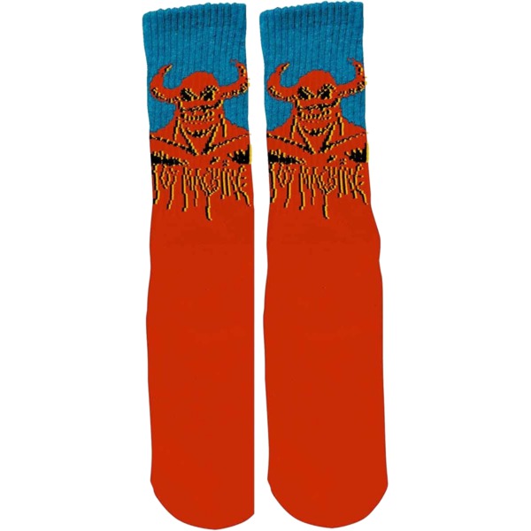 Toy Machine Skateboards Hell Monster Red Crew Socks - One size fits most