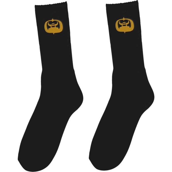 Toy Machine Skateboards Matokie Embroidered Logo Black Crew Socks - One size fits most