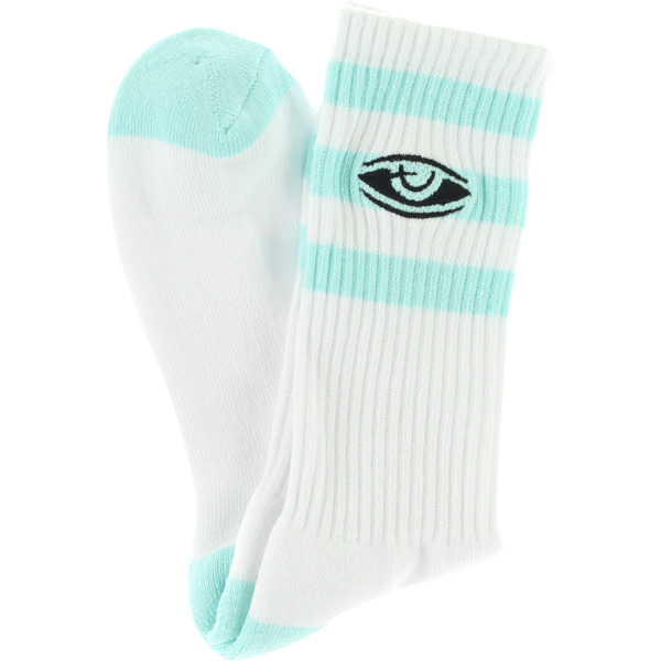 Toy Machine Skateboards Watching Sky Blue Crew Socks - One size fits most