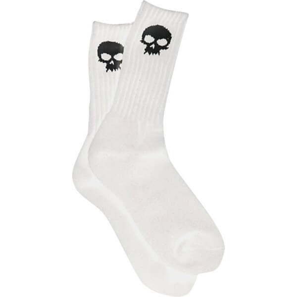 Zero Skateboards Skull Navy / White Crew Socks - One size fits most