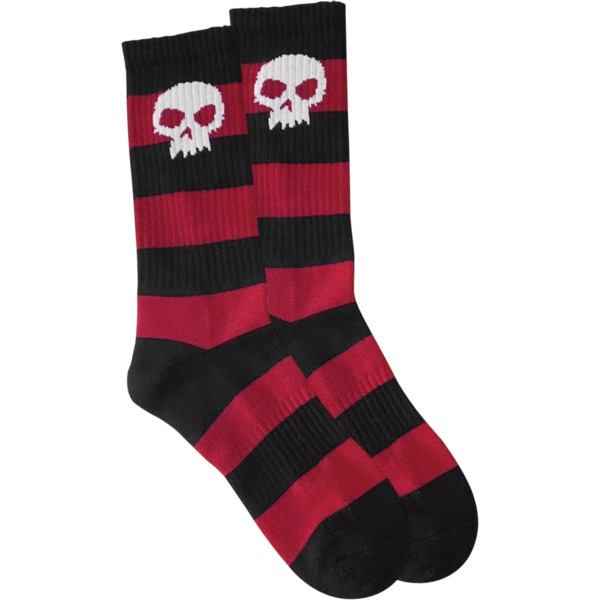 Zero Skateboards Skull Red / Black Crew Socks - One Size Fits Most