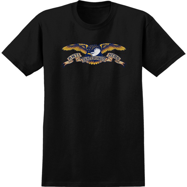 Anti Hero Skateboards Eagle Youth T-Shirts in Black