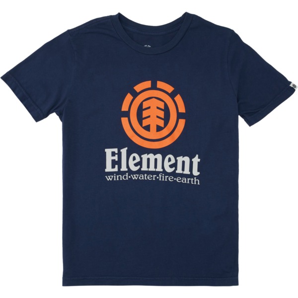 Element Skateboards Vertical Eclipse Navy Boys Youth Short Sleeve T-Shirt - Small