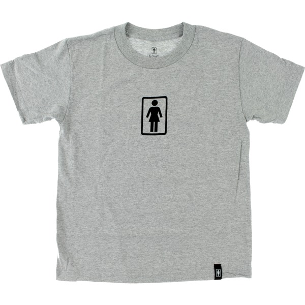 Girl Skateboards OG Heather Grey / Black Youth TShirts Youth Large