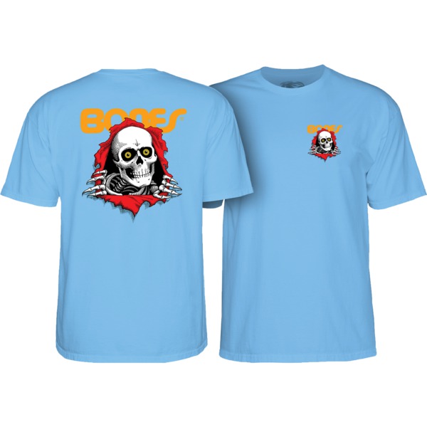 Powell Peralta Ripper Carolina Blue Youth T-Shirts - Large