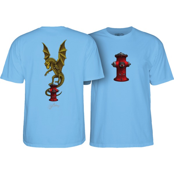 Powell Peralta Andy Anderson Hydrant Carolina Blue Youth T-Shirts - Medium