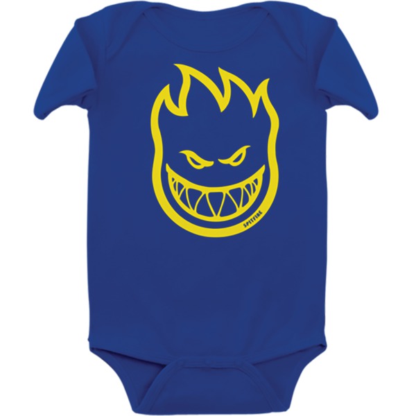 Spitfire Wheels Bighead Infant Baby Onesie in Royal / Yellow