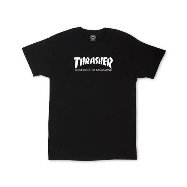Thrasher Magazine Mag Logo Boys Youth Short Sleeve T-Shirt in Black
