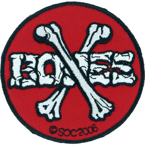 Powell Peralta Cross Bones Red Black Patch