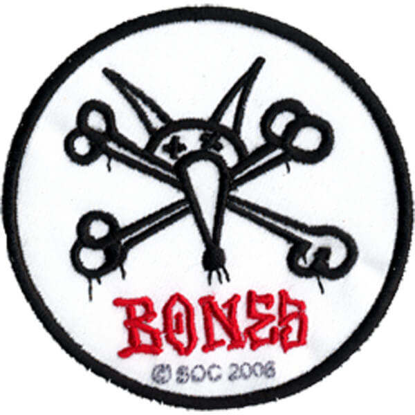 Powell Peralta 3.5" Vato Rat White / Black / Red Patch