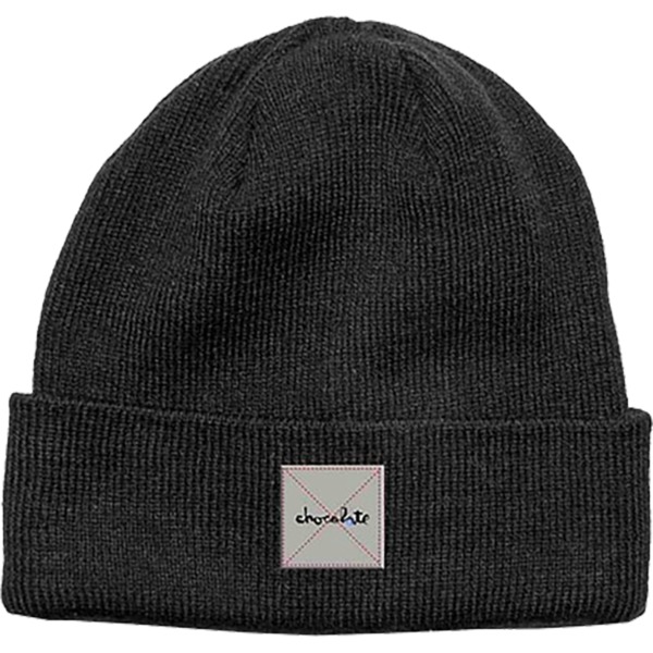 Chocolate Skateboards Reflective Work Black Beanie Hat - One Size Fits Most