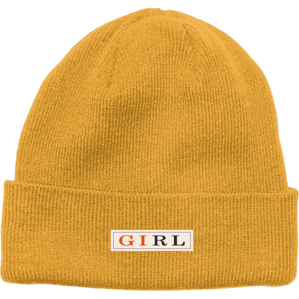 Girl Skateboards Letterpress Gold Beanie Hat - One size fits most