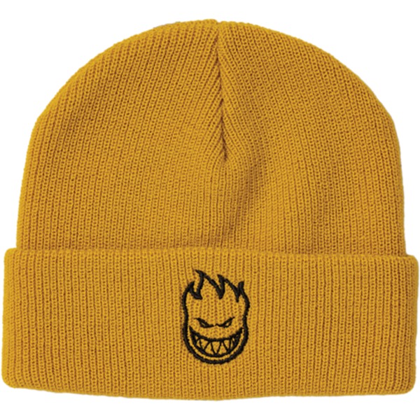 Spitfire Wheels Bighead Cuff Mustard / Black Beanie Hat - One size fits most Spitfire Wheels Bighead Cuff Mustard / Black Beanie Hat - One size fits most