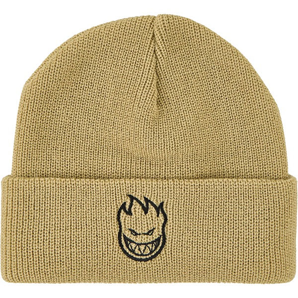 Spitfire Wheels Bighead Cuff Khaki / Black Beanie Hat - One size fits most Spitfire Wheels Bighead Cuff Khaki / Black Beanie Hat - One size fits most