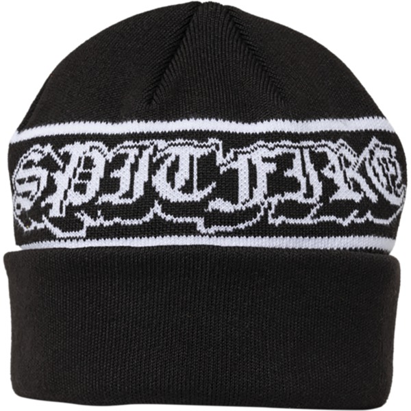 Spitfire Wheels Old E Drop Cuff Black / White Beanie Hat - One size fits most Spitfire Wheels Old E Drop Cuff Black / White Beanie Hat - One size fits most