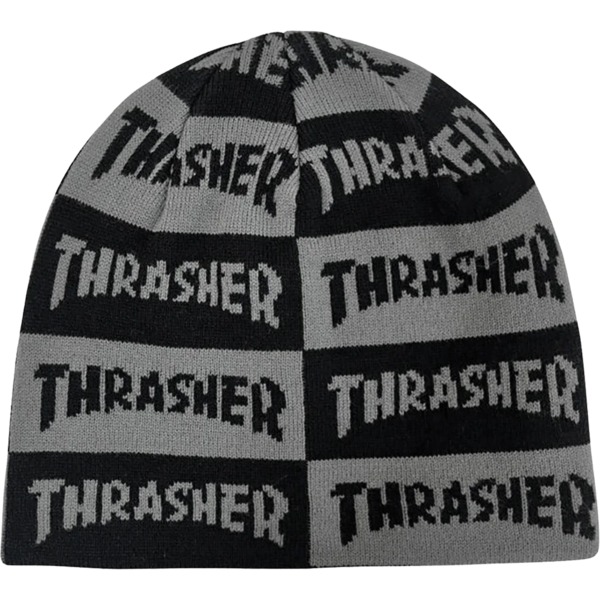 Thrasher Magazine Mag Checkered Black / Grey Skully Beanie - One size fits most Thrasher Magazine Mag Checkered Black / Grey Skully Beanie - One size fits most