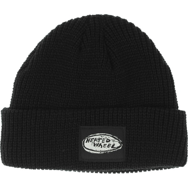 The Heated Wheel Oval Beanie Hat in Black