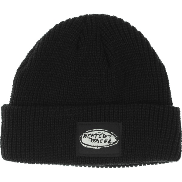 The Heated Wheel Skateboards Oval Beanie Hat in Black