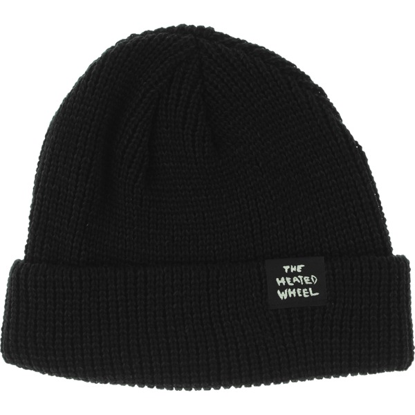 The Heated Wheel Skateboards Stacked Beanie Hat in Black