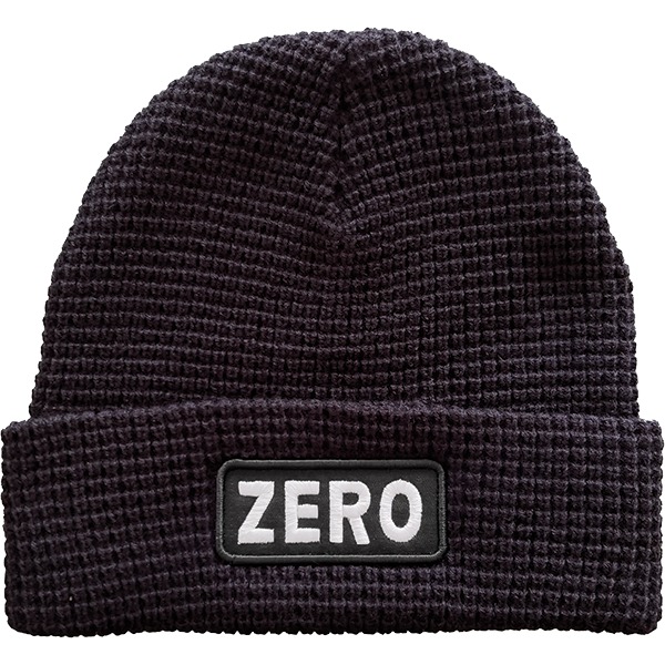 Zero Skateboards Army Patch Black Waffle-Knit Beanie - One size fits most Zero Skateboards Army Patch Black Waffle-Knit Beanie - One size fits most