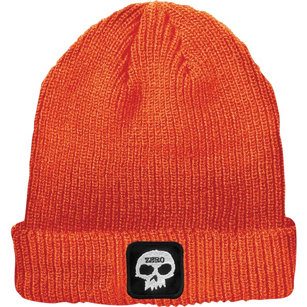 Zero Skateboards Army Patch Orange Beanie Hat - One size fits most Zero Skateboards Army Patch Orange Beanie Hat - One size fits most