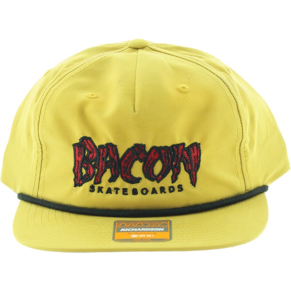 Bacon Skateboards Logo Yellow / Red Richardson Hat - Adjustable Bacon Skateboards Logo Yellow / Red Richardson Hat - Adjustable