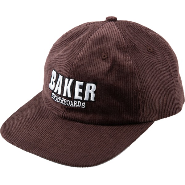Baker Skateboards Brand Logo Corduroy Hat in Brown