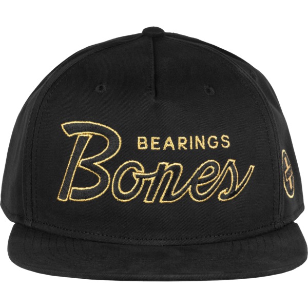 Bones Bearings Script Black / Gold Hat Adjustable