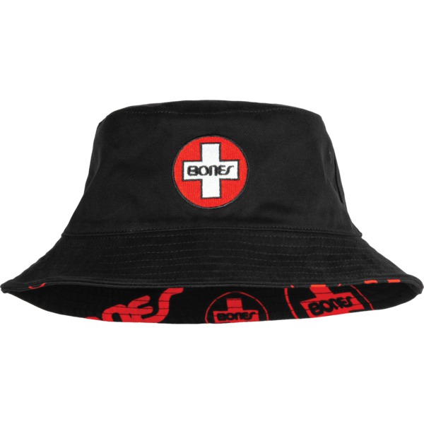 Bones Bearings Swiss Black / Red Reversible Bucket Hat