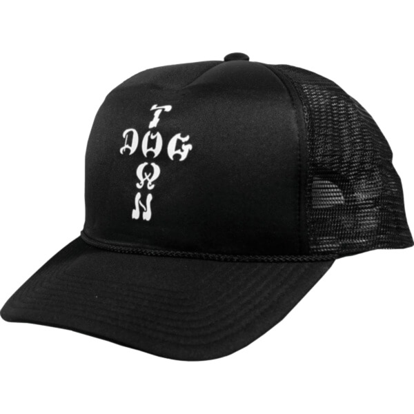 Dogtown Skateboards Cross Letters Flip Black Hat - Adjustable