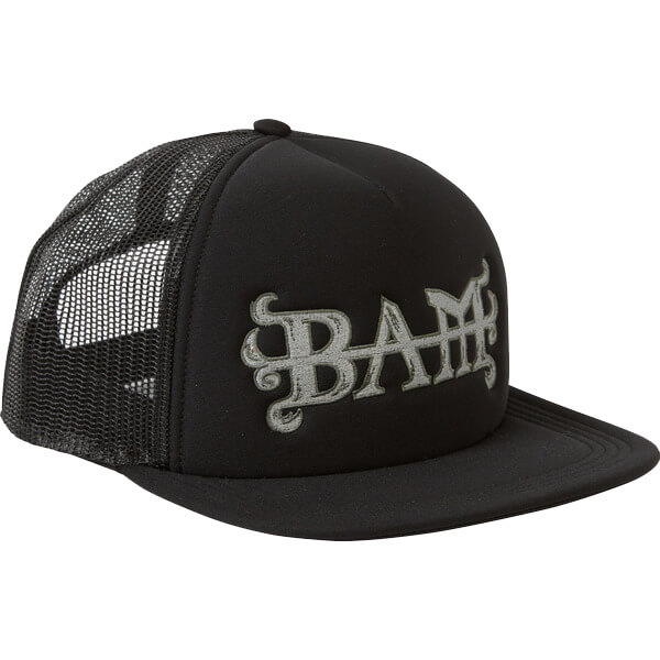 Element Skateboards Bam Margera Flint Black Mesh Trucker Hat Adjustable