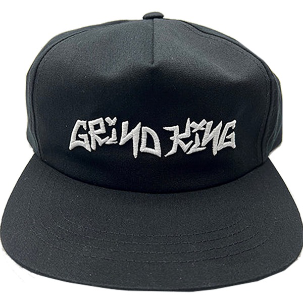 Grind King Truck Co. Graffiti Script Hat Black / White Hat Adjustable