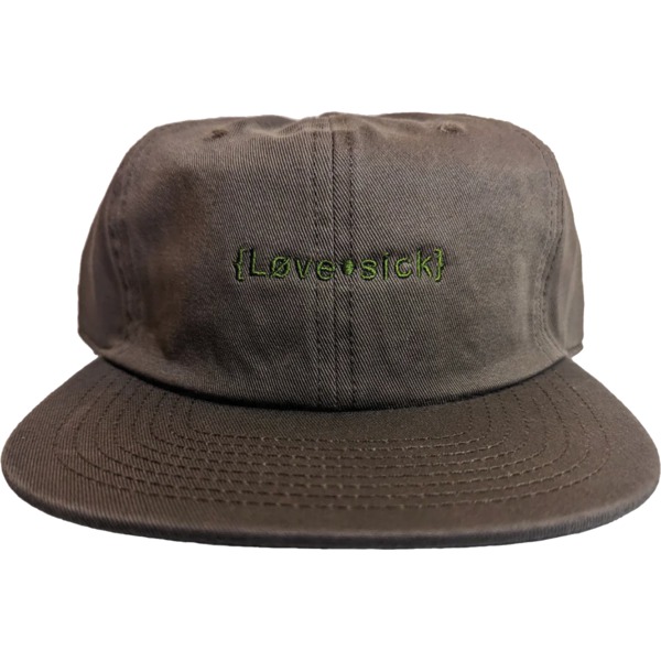 Lovesick Skateboards Logo Corduroy Hat in Walnut / Olive