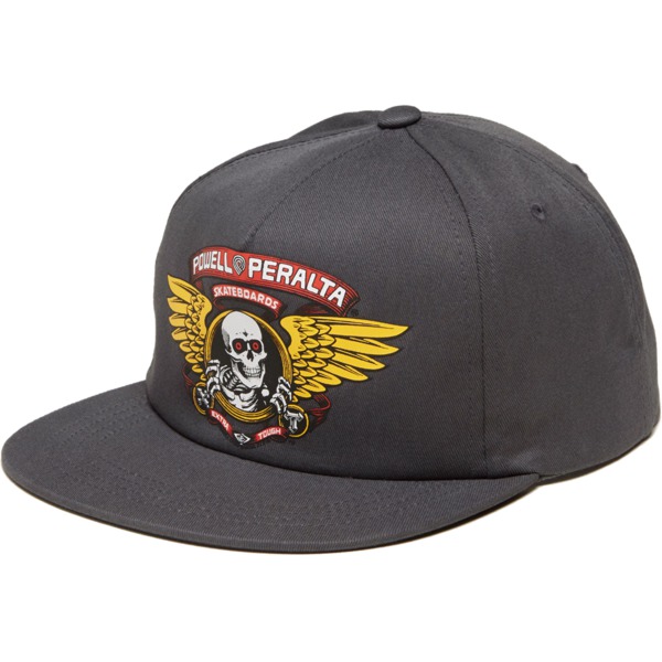 Powell Peralta Winged Ripper Patch Hat in Carcoal