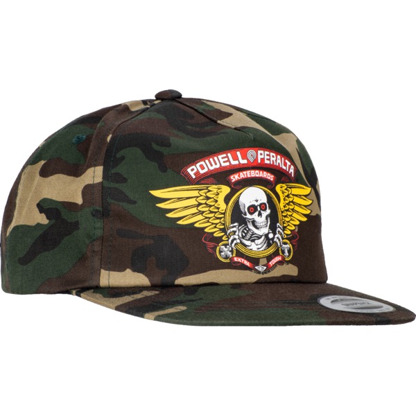 Powell Peralta Winged Ripper Patch Hat in Camo