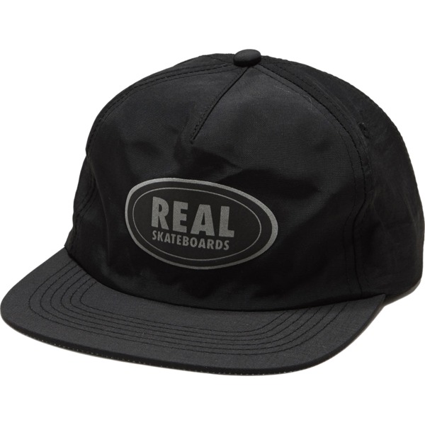 Real Skateboards Oval Hat in Black / Reflect