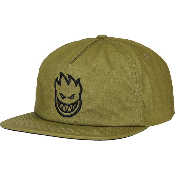 Spitfire Wheels Bighead Snapback Olive Ripstop / Black Emb Hat - Adjustable Spitfire Wheels Bighead Snapback Olive Ripstop / Black Emb Hat - Adjustable