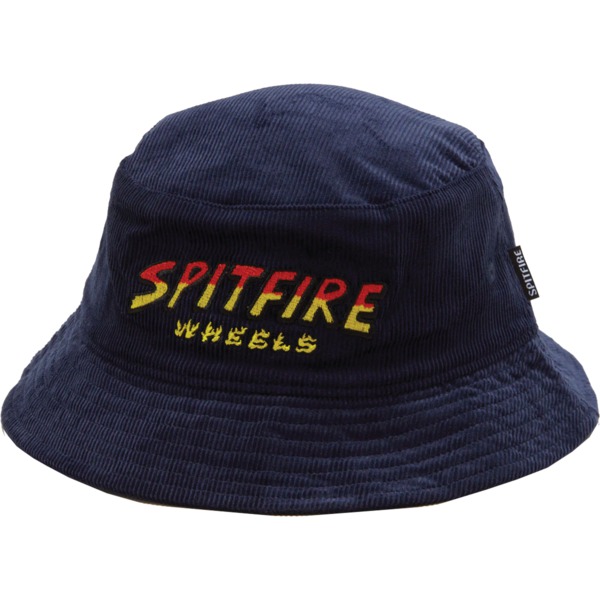 Spitfire Wheels Hell Hounds Script Navy Bucket Hat - One Size Fits Most