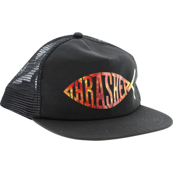 Thrasher Magazine Fish Black Mesh 