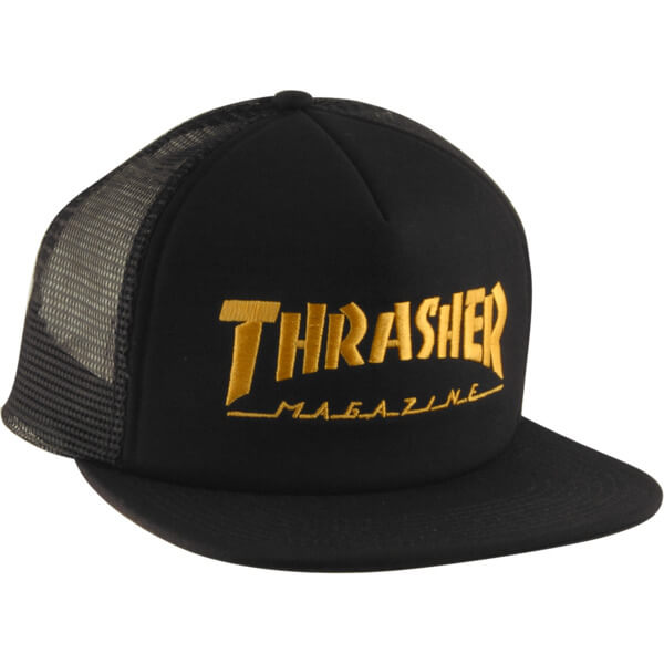 THRASHER Embroidered Outlined Mesh Cap Trucker Cap 