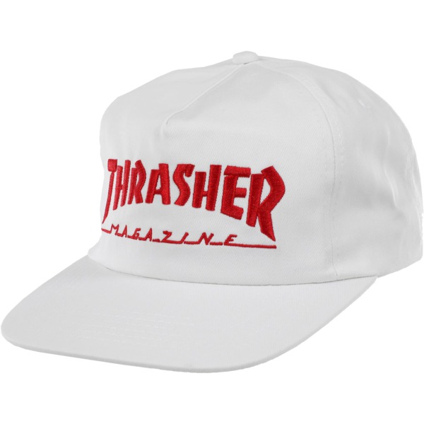 Thrasher Magazine Mag Logo White / Red Hat - Adjustable