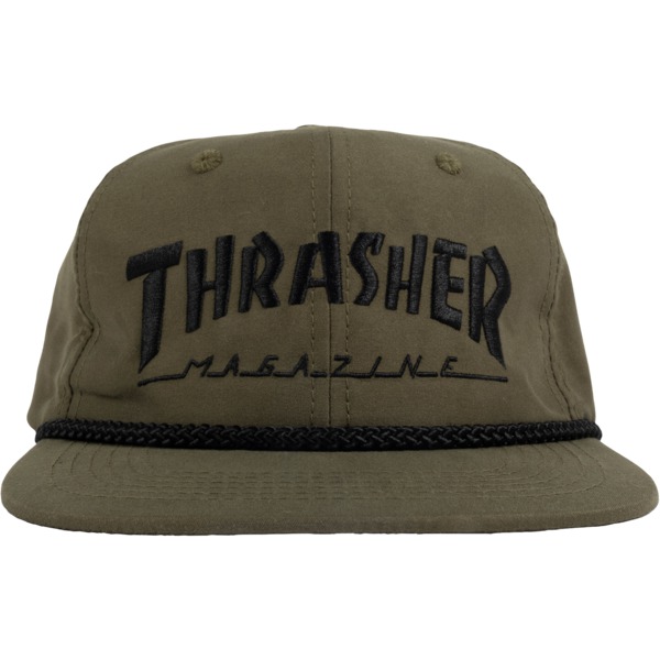 Thrasher Magazine Rope Olive / Black Hat - Adjustable