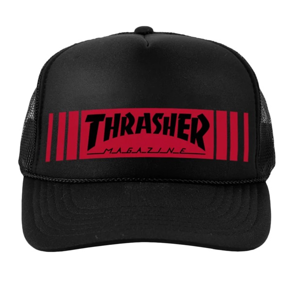 Thrasher Magazine Bar Trucker Black Hat - Adjustable