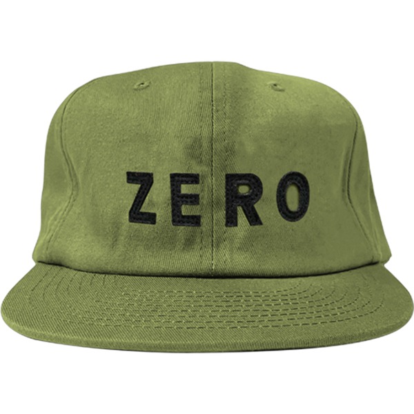 Zero Skateboards Army Applique Hat in Olive / Black